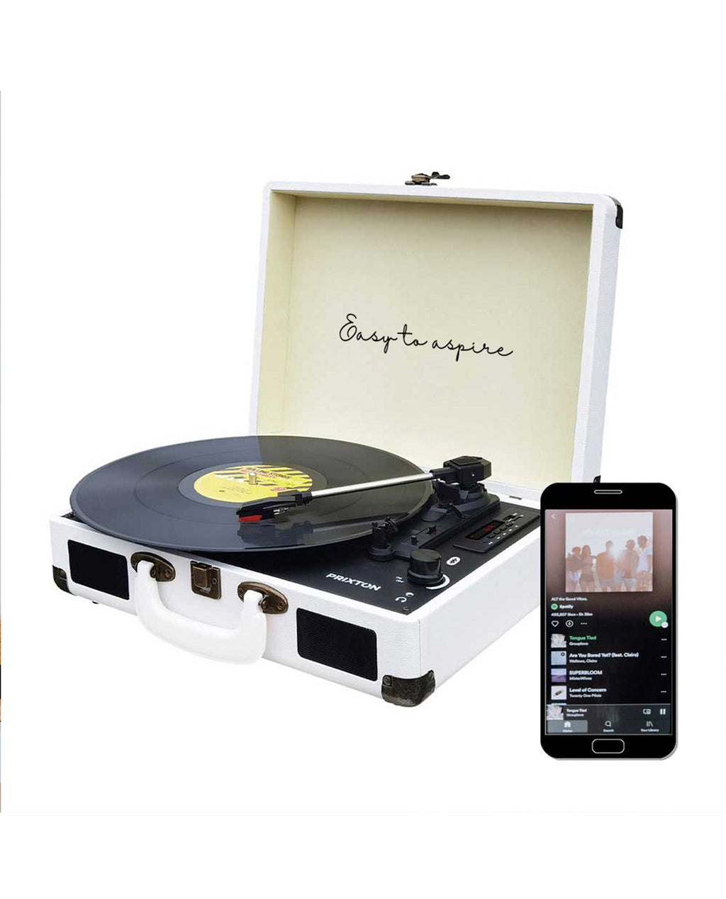 Prixton - Tocadiscos Bluetooth VC400 Blanco