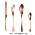 Art Of Food® 24-piece Stainless Steel Cutlery Set, Monaco - Rose Gold