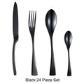 Art Of Food® 24-piece Stainless Steel Cutlery Set, Monaco - Black