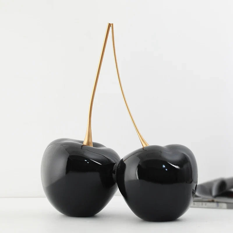 ArtZ® Nordic Cherry Sculptures - Two Black 25.6 inch by 21.3 inch by 11 inch (65x54x28cm)