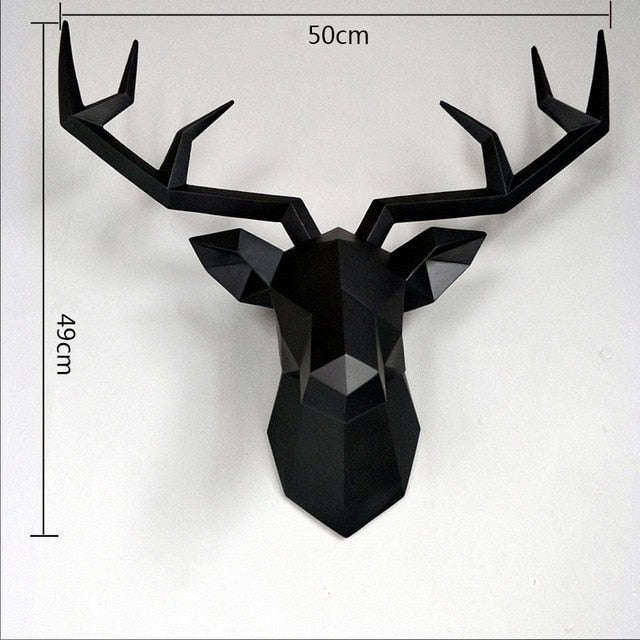 ArtZ® Deer Sculpture Wall Decoration - Black
