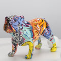 ArtZ®  English Bulldog Graffiti Painted Statue - Graffiti