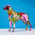 ArtZ® Rottweiler Graffiti Painted Statue - Abstract