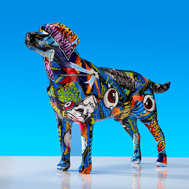 ArtZ® Labrador Retriever Graffiti Painted Statue - Nordic