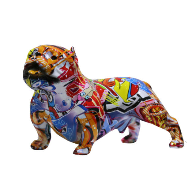 ArtZ® American Bully Graffiti Painted Statue
