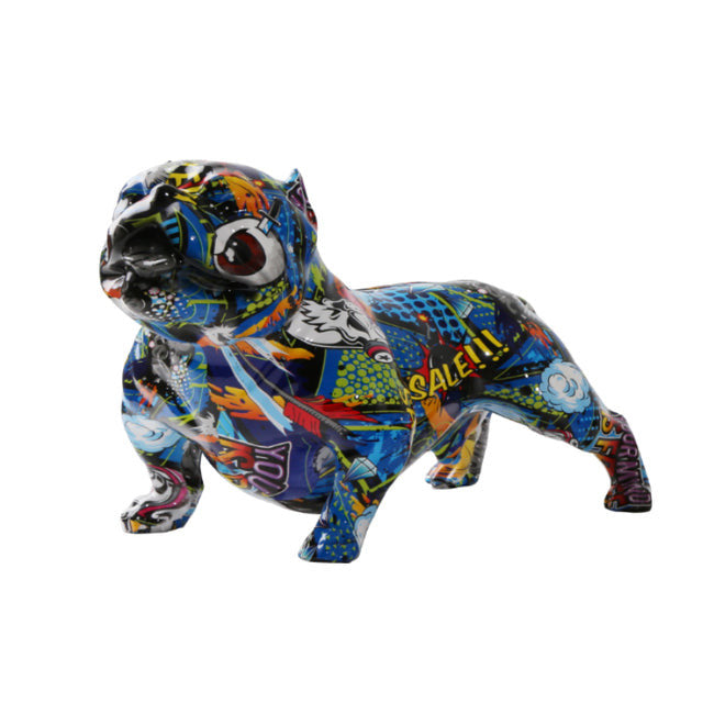 ArtZ® American Bully Graffiti Painted Statue - Nordic