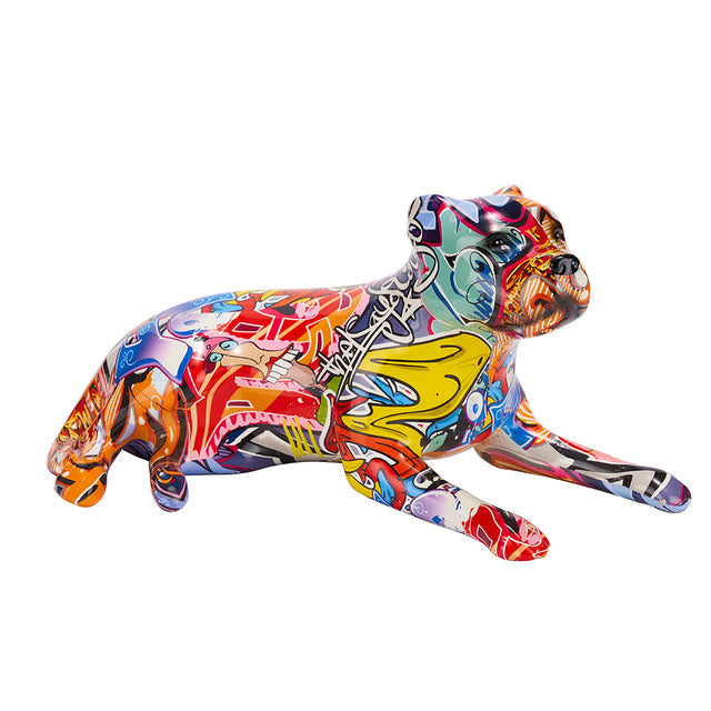 ArtZ® Pit Bull Graffiti Painted Statue - Grafitti