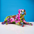 ArtZ® Pit Bull Graffiti Painted Statue - Abstract