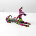 ArtZ® Doberman Pinscher Graffiti Painted Statue - RB