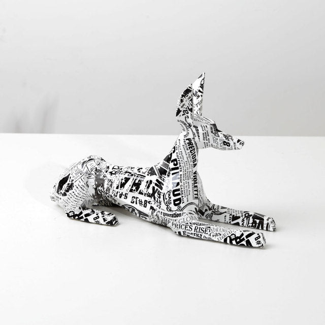 ArtZ® Doberman Pinscher Graffiti Painted Statue - RC