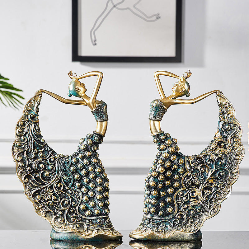ArtZ® Peacock Dancer Figurines - Set of 2 Pieces