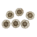 White Gold Flower Beaded Coasters