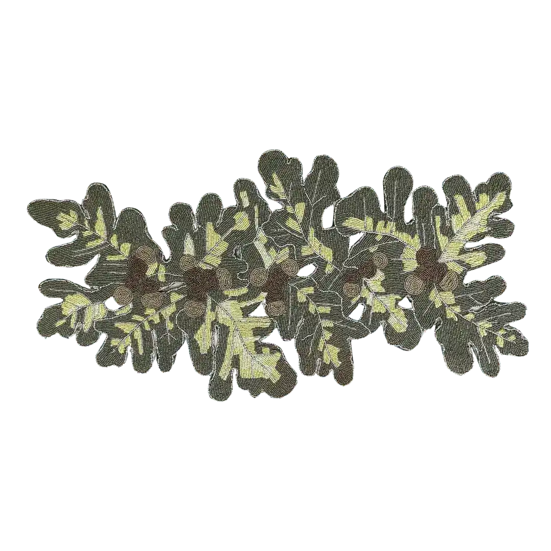 Long Leaf Beaded Table Runner