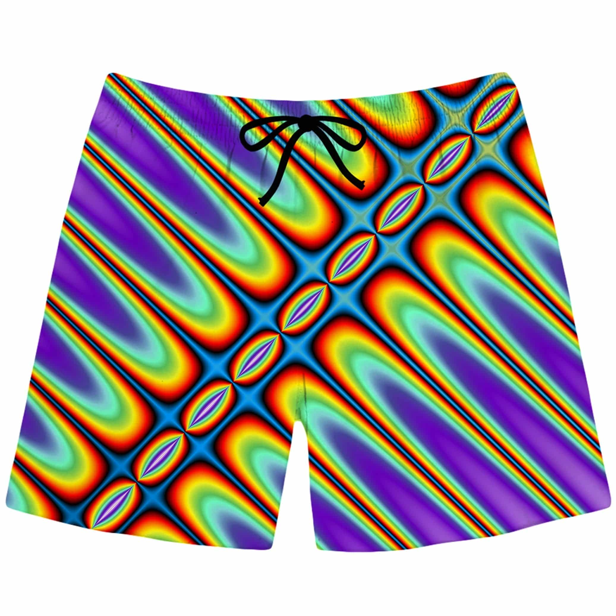 Fractal Groove Swim Trunks