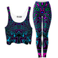 Fractal River Crop Top and Leggings Combo