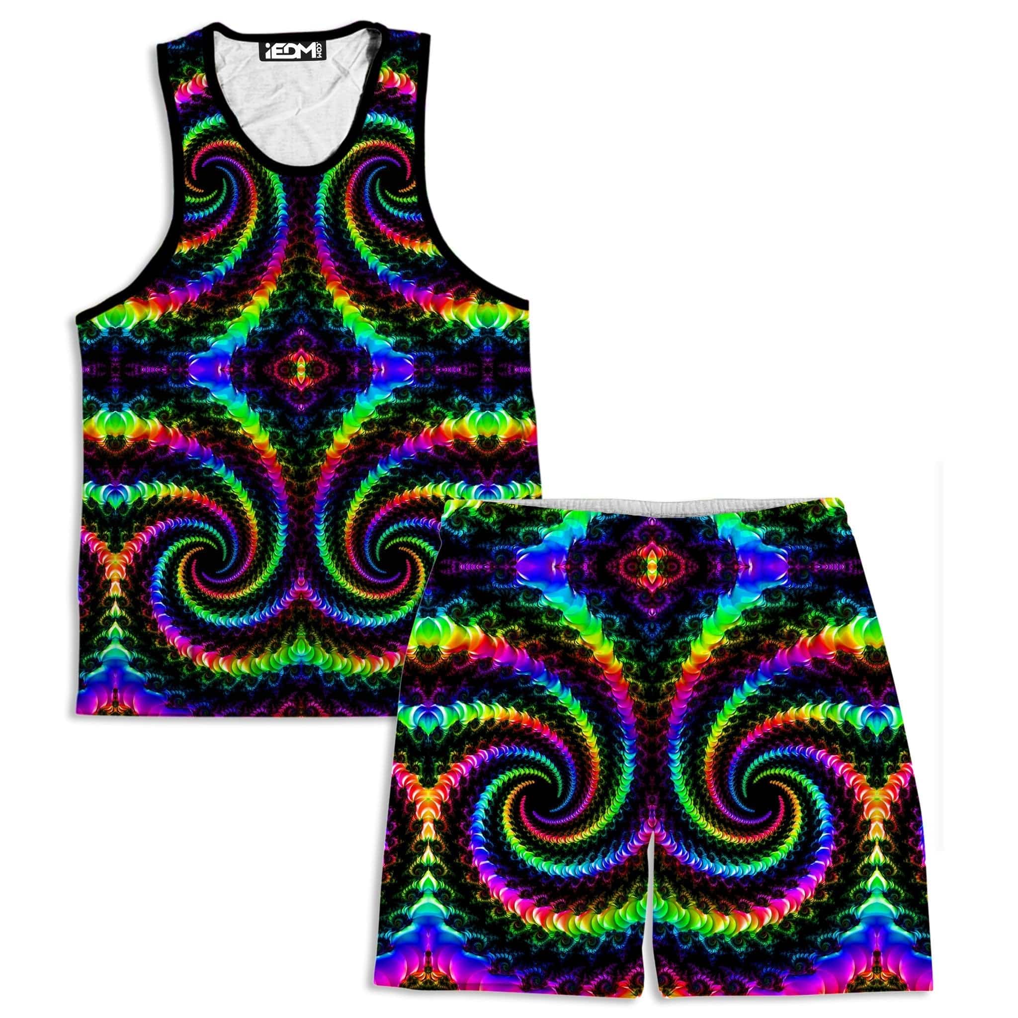 Fractaled Vision Men's Tank and Shorts Combo