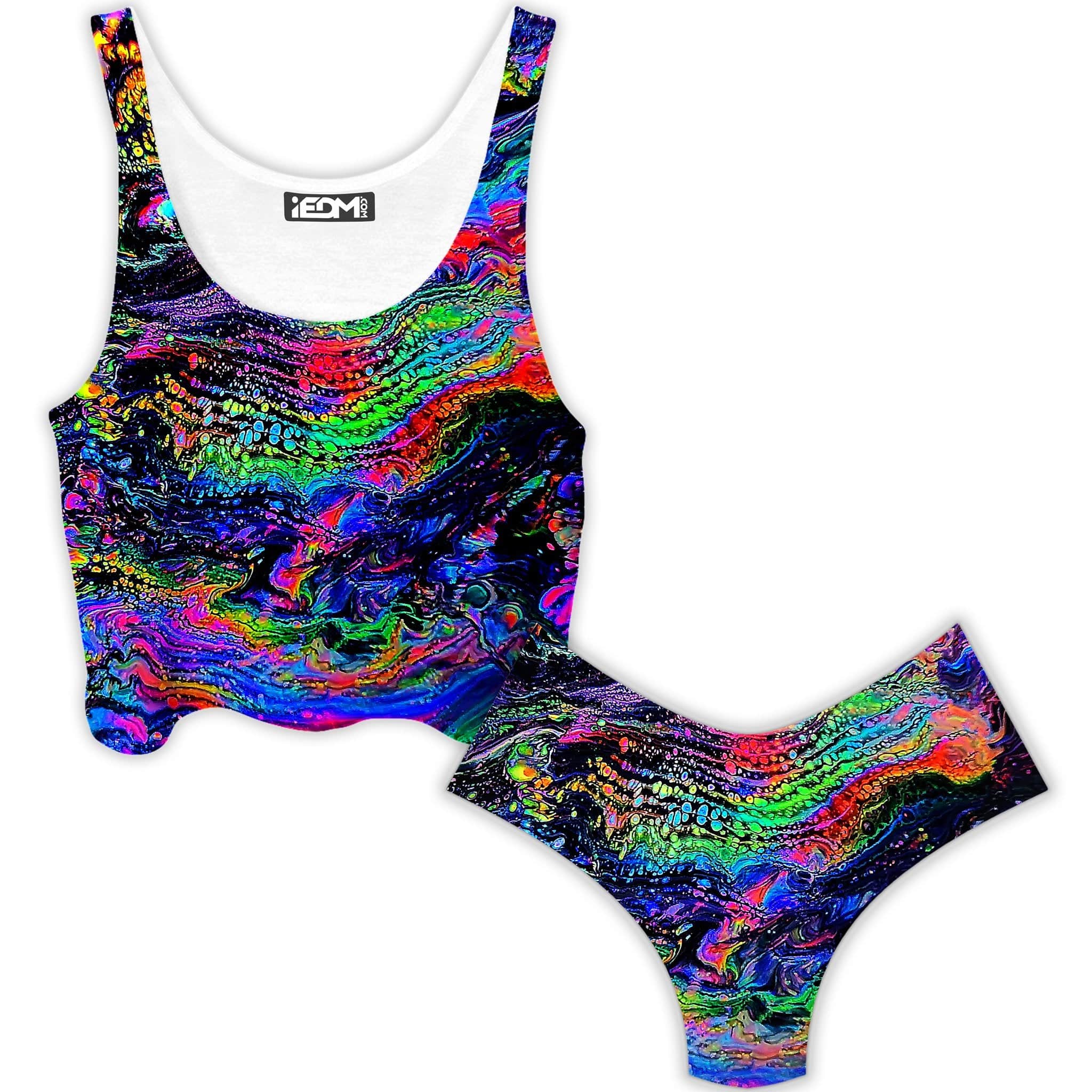 Galactic Drip Crop Top and Booty Shorts Combo
