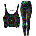Kaleidoscope Eyes Crop Top and Leggings Combo