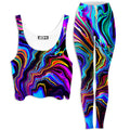 Neon Rift Crop Top and Leggings Combo