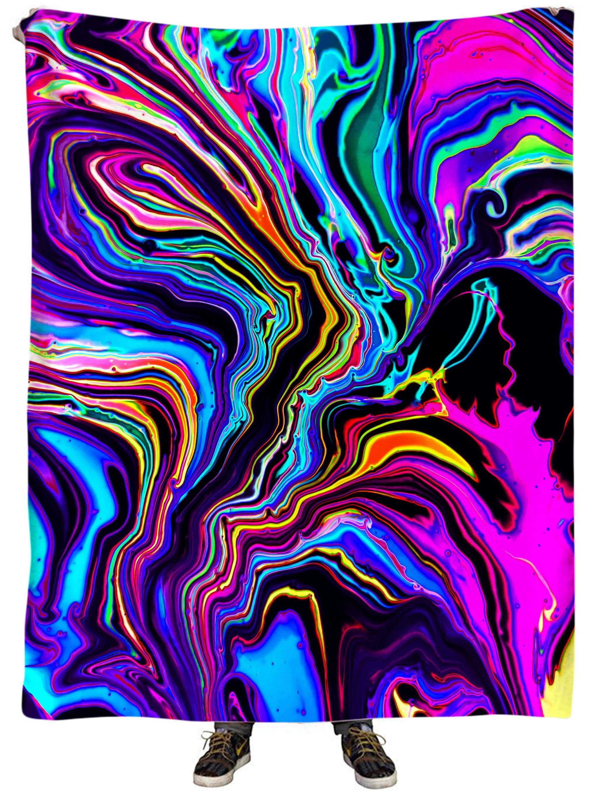 Neon Rift Plush Blanket