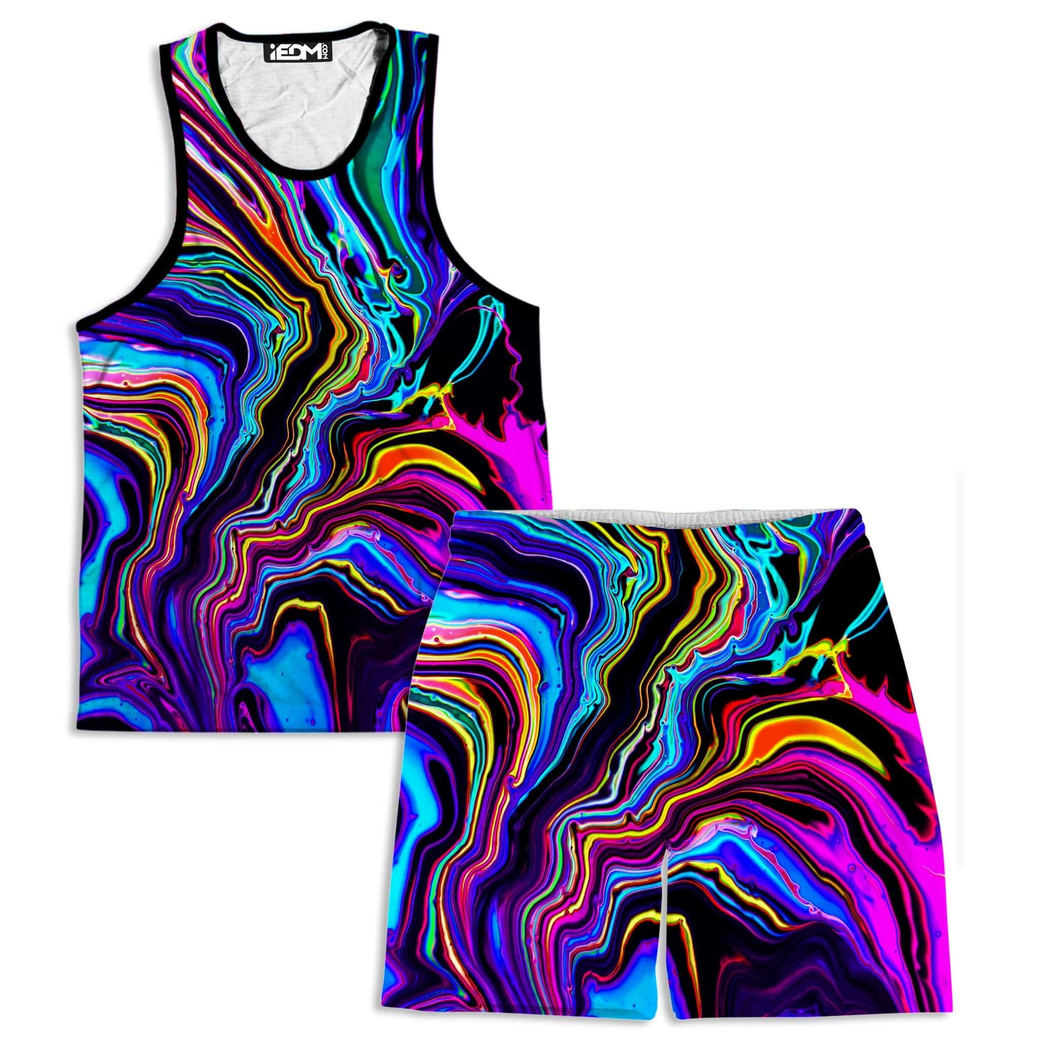 Neon Rift Tank and Shorts Combo