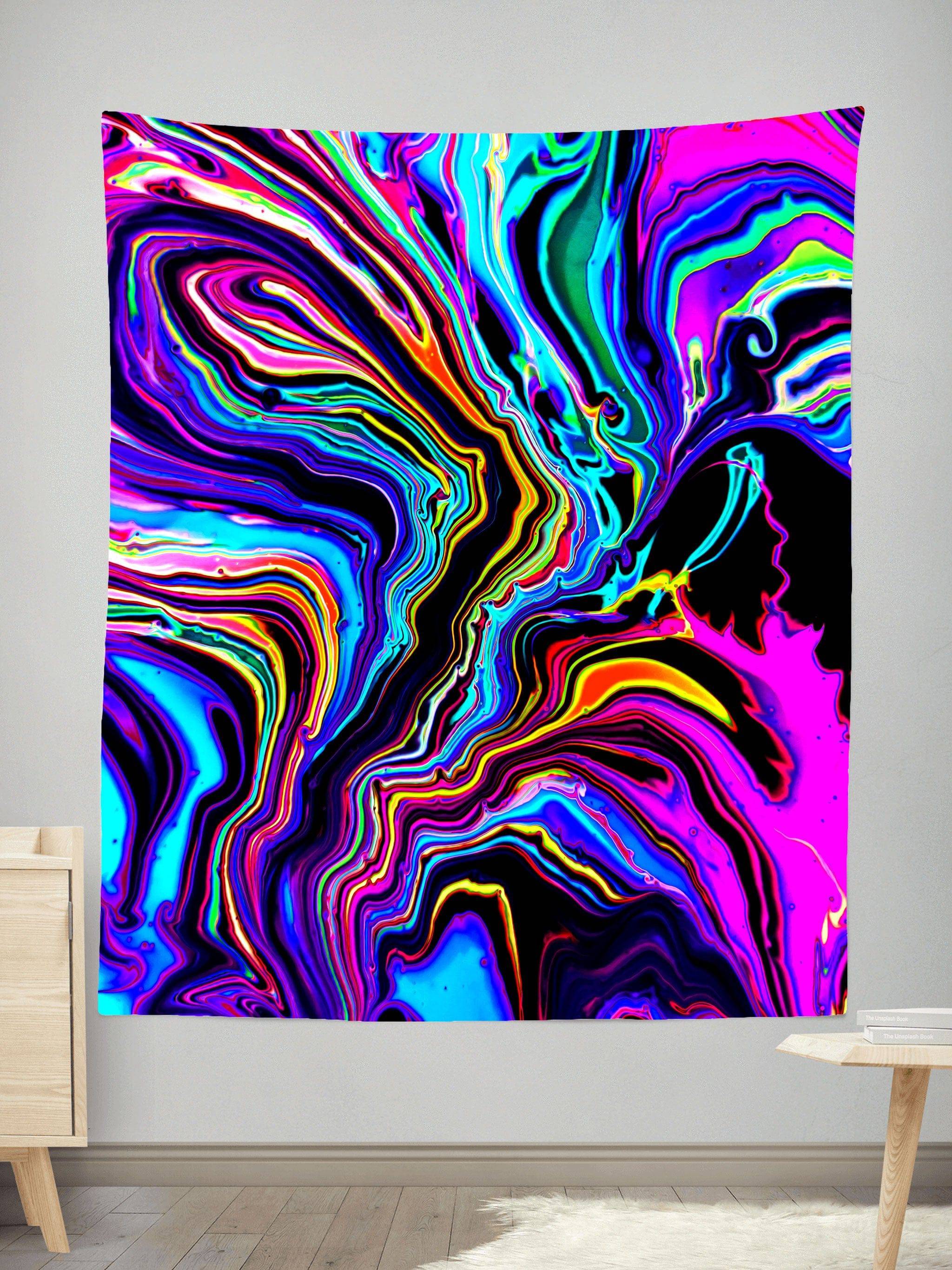 Neon Rift Tapestry