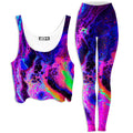Psychedelic Radiation Crop Top and Leggings Combo