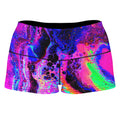 Psychedelic Radiation High-Waisted Women's Shorts