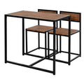 Dining Room Sets, Rectangular Space Saving Table & 2 Chairs for Compact Kitchens, Natural