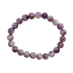 Pulsera Amatista Chevron Bola Lisa