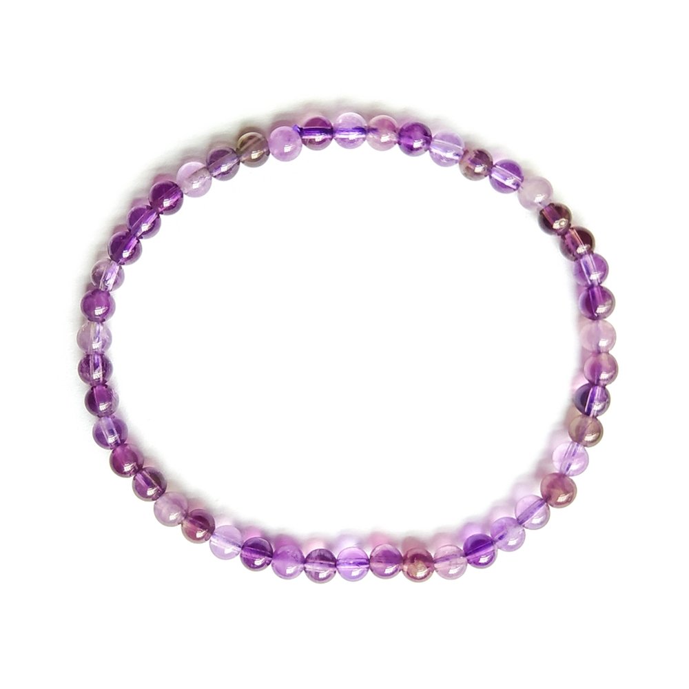 Pulsera Amatista Chevron Bola Lisa