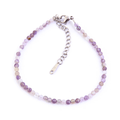 Pulsera Amatista Facetada - Acero Inoxidable