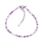 Pulsera Amatista Facetada - Acero Inoxidable