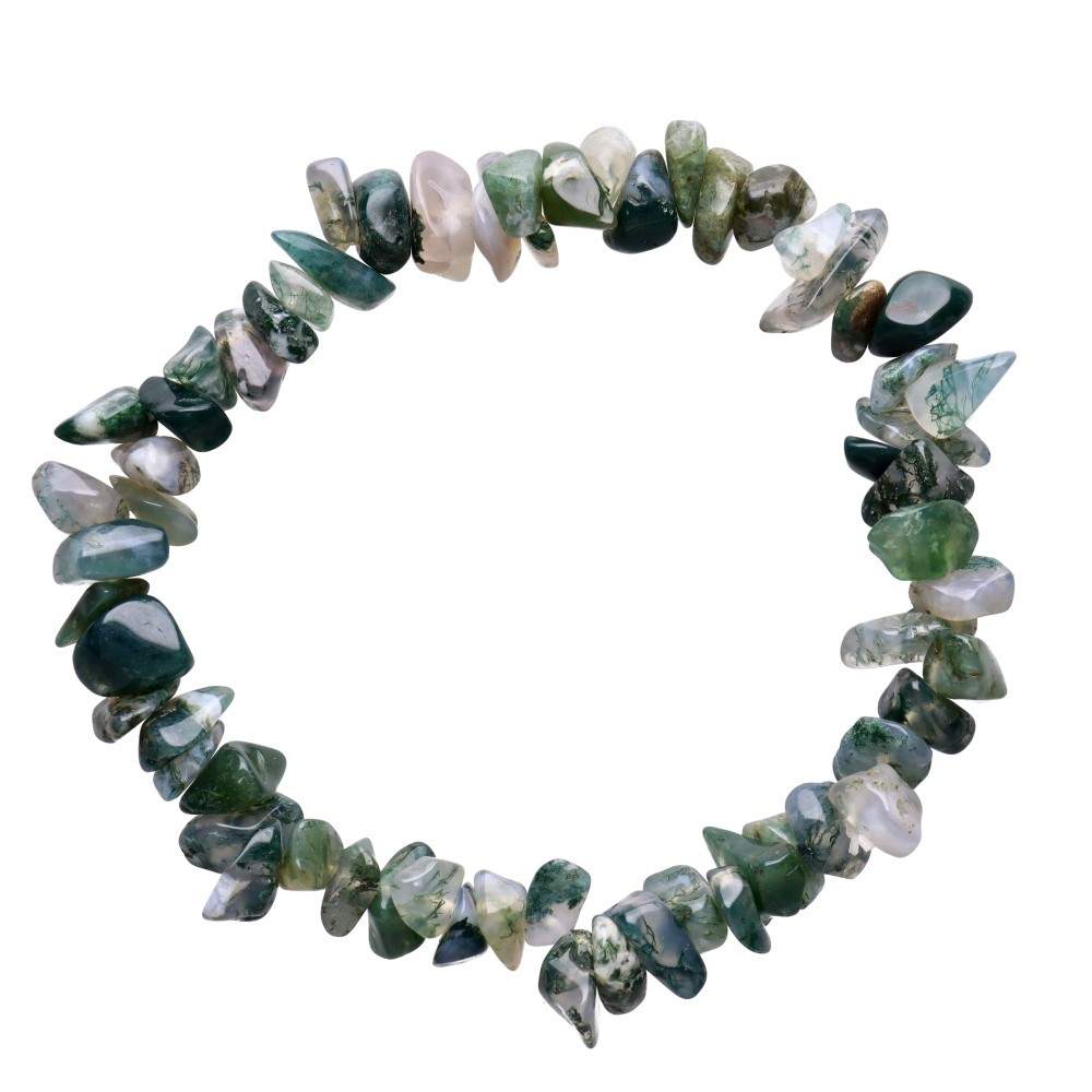 Pulsera chip de Ágata Musgo