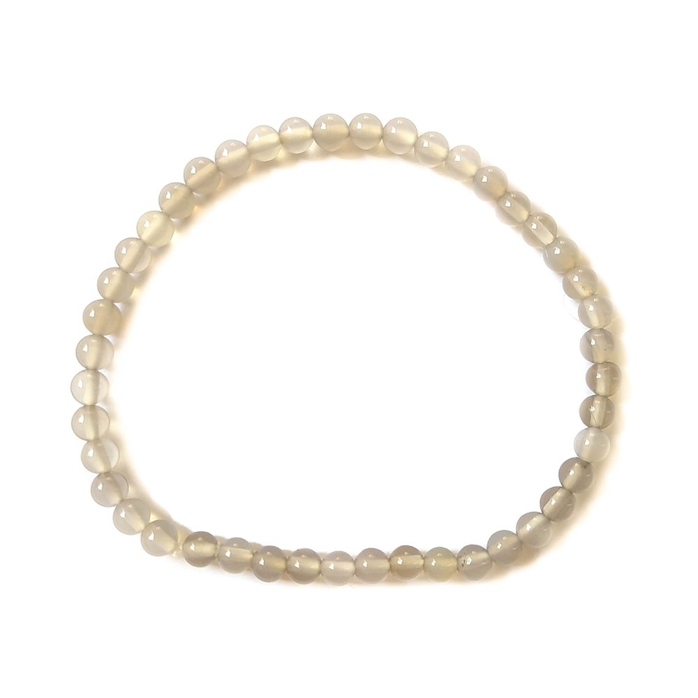 Pulsera de Ágata Gris Bola