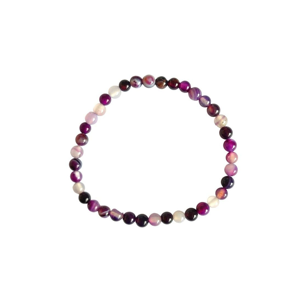 Pulsera de Ágata Lila - Bola Lisa