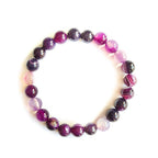 Pulsera de Ágata Lila - Bola Lisa