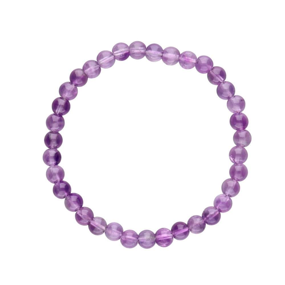 Pulsera de Amatista Bola Lisa