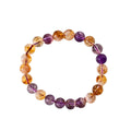 Pulsera de Amatista & Citrino Bola Lisa