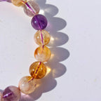 Pulsera de Amatista & Citrino Bola Lisa