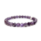 Pulsera de Amatista y Bola de Plata de Ley