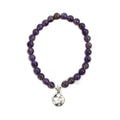 Pulsera de Amatista y Símbolo de OM en Plata de Ley