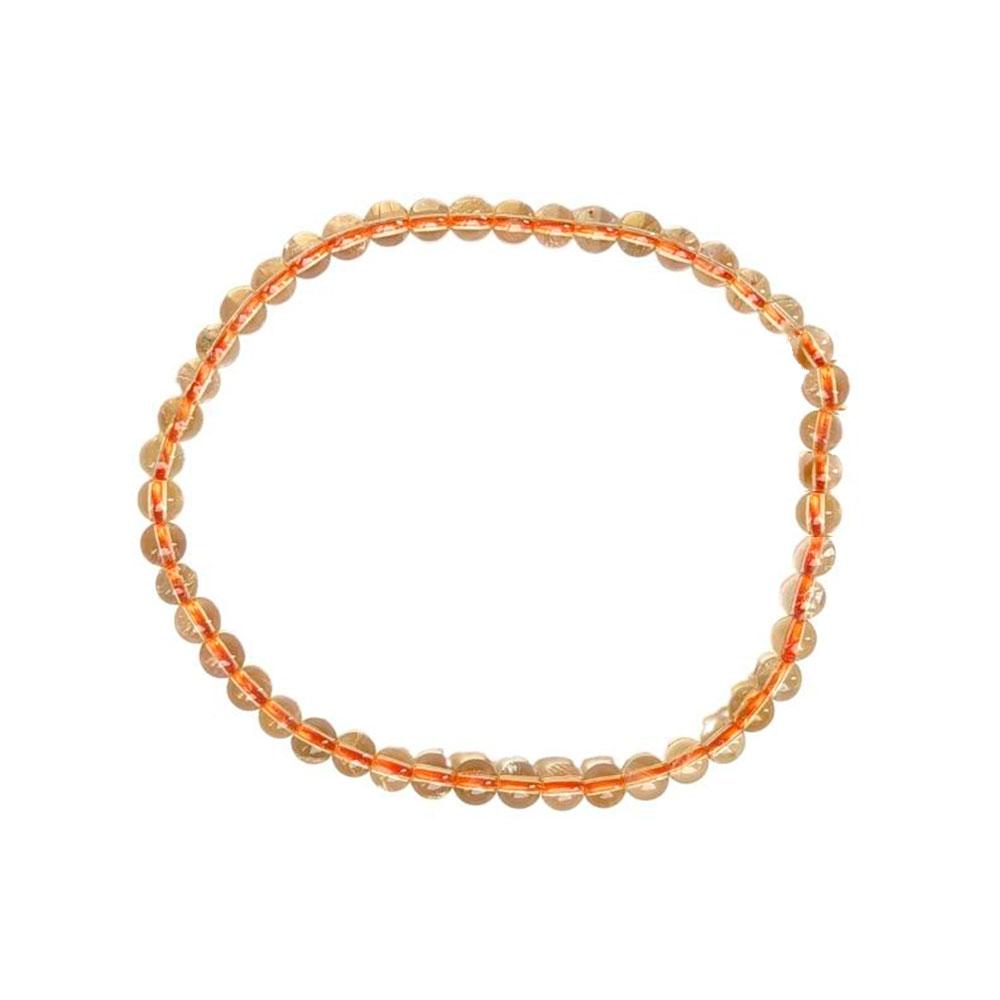 Pulsera de Citrino Potenciado - Bola Lisa