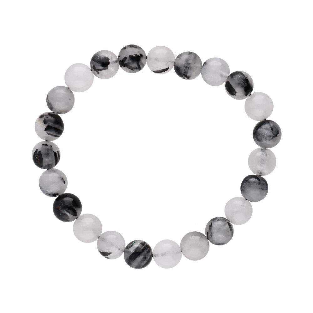 Pulsera de Cuarzo Turmalinado Bola Lisa