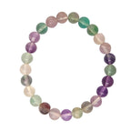 Pulsera de Fluorita Arco Iris Bola Lisa