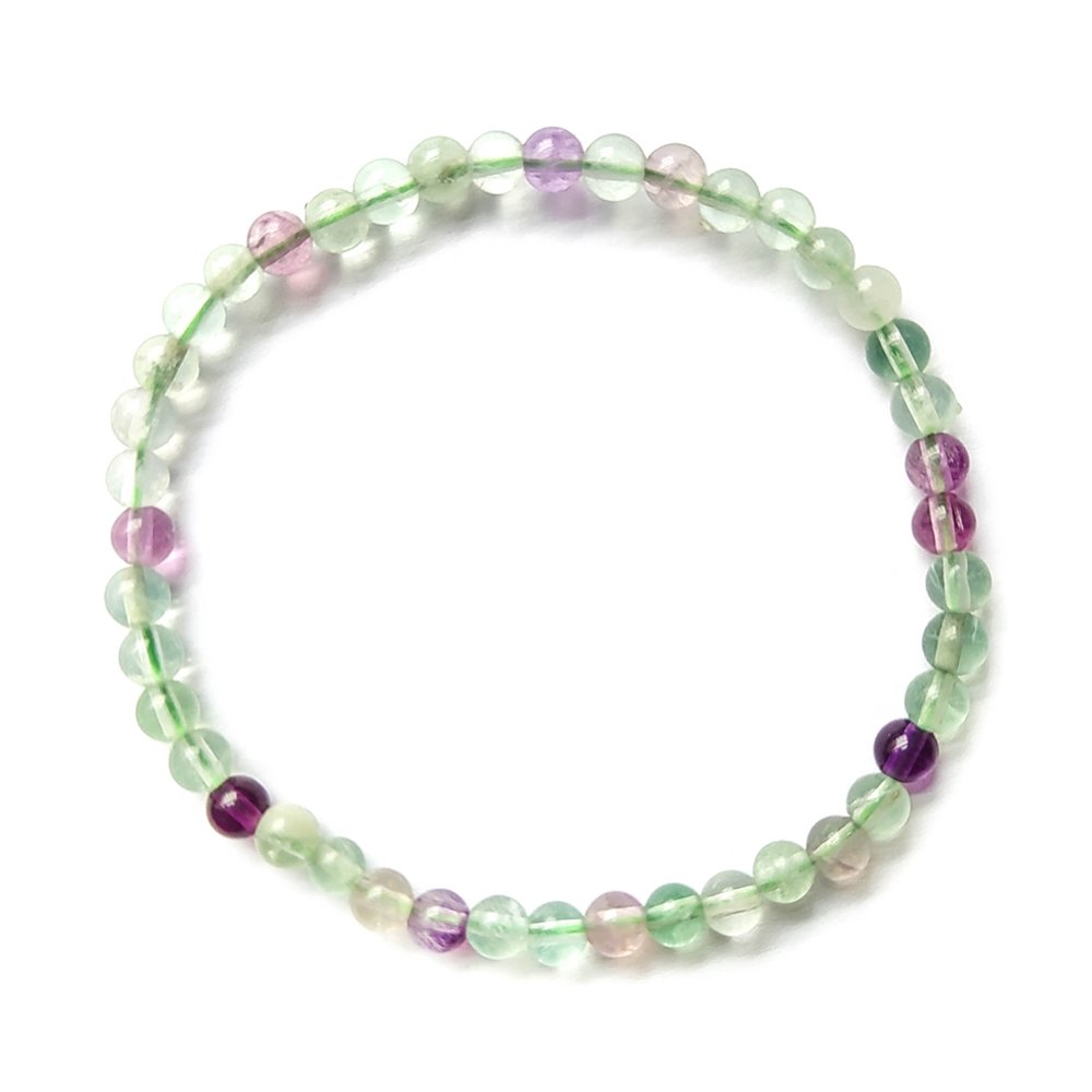 Pulsera de Fluorita Arco Iris Bola Lisa