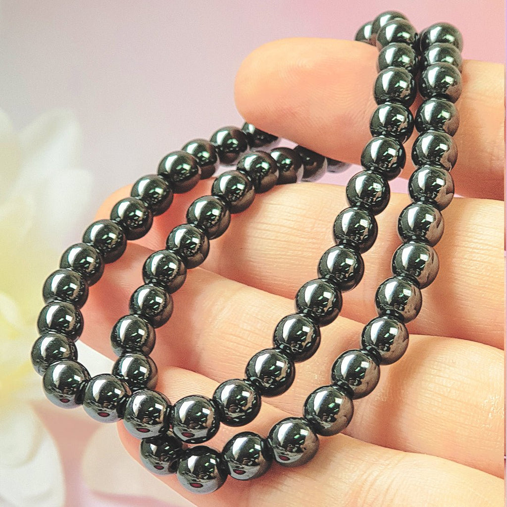 Pulsera de Hematite Bola Lisa