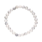 Pulsera de Howlita Blanca Bola Lisa