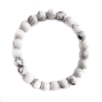 Pulsera de Howlita Blanca Bola Lisa