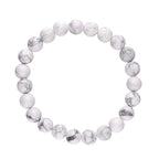 Pulsera de Howlita Blanca Bola Lisa
